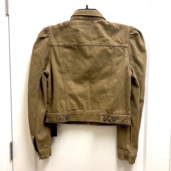 Blanknyc Puff Sleeve Crop Denim Jacket 